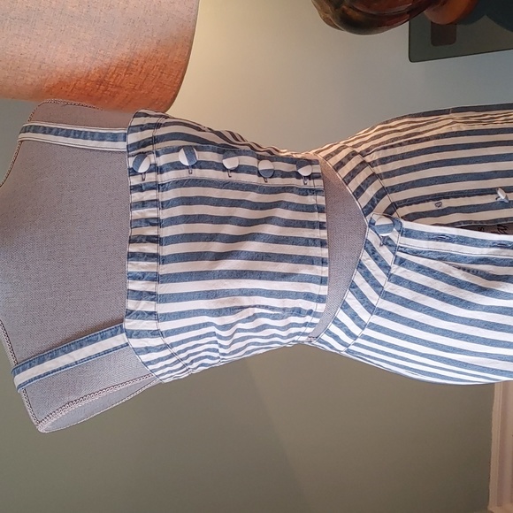 Striped Blue and White Two-Piece Set - Picture 4 of 10